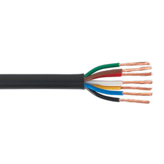 Sealey 30m 24/0.20mm 7-Core Thin Wall Automotive Cable - Black AC24207CTH