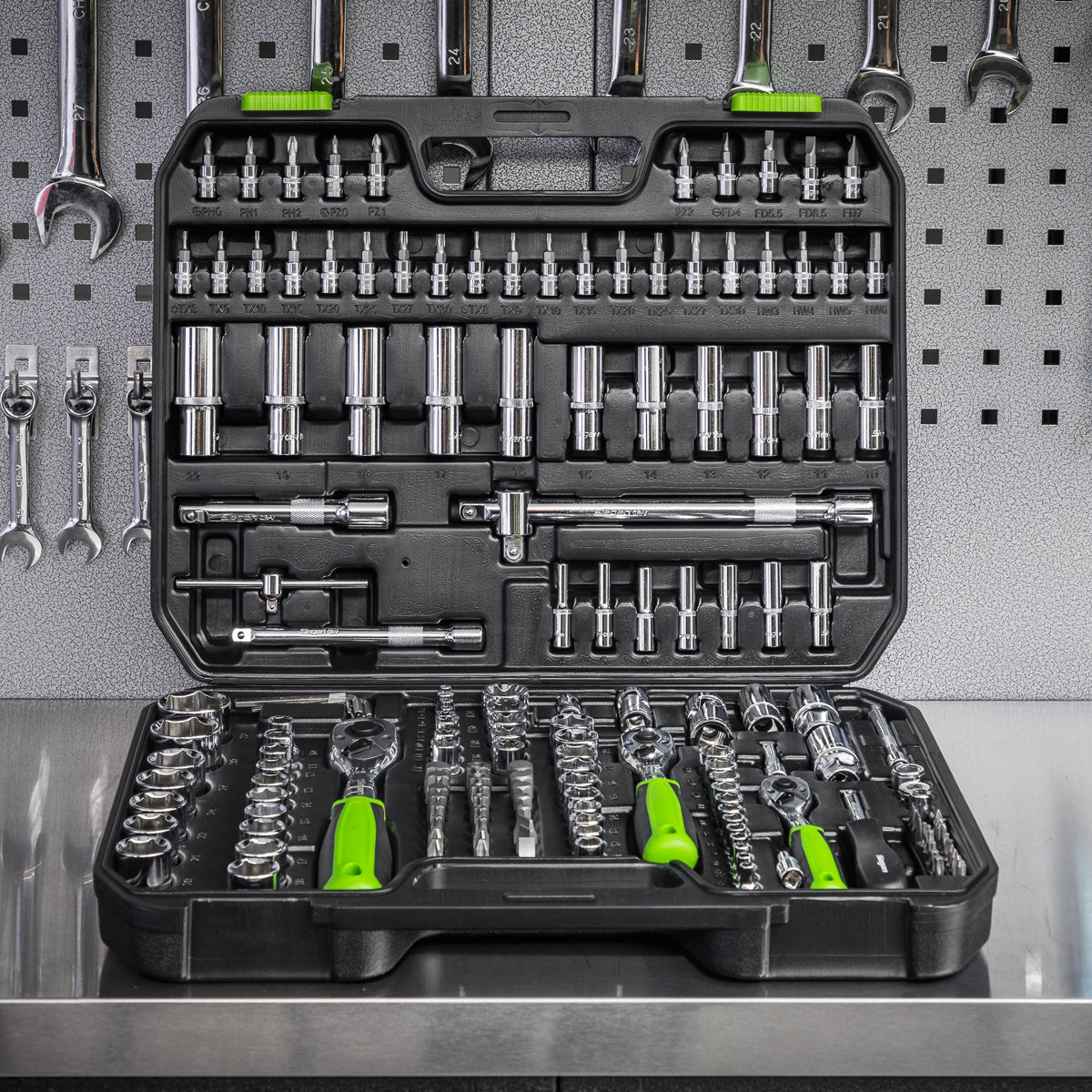 Sealey 1/4" 3/8" 1/2" Square Drive WallDrive Metric Socket Set 171 Pieces S01211