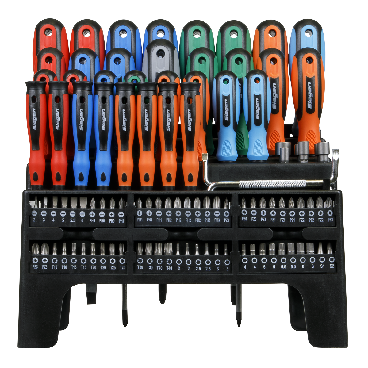 Sealey Screwdriver Bit Nut Driver Set 100 Pieces Slotted TRX-Star S01248