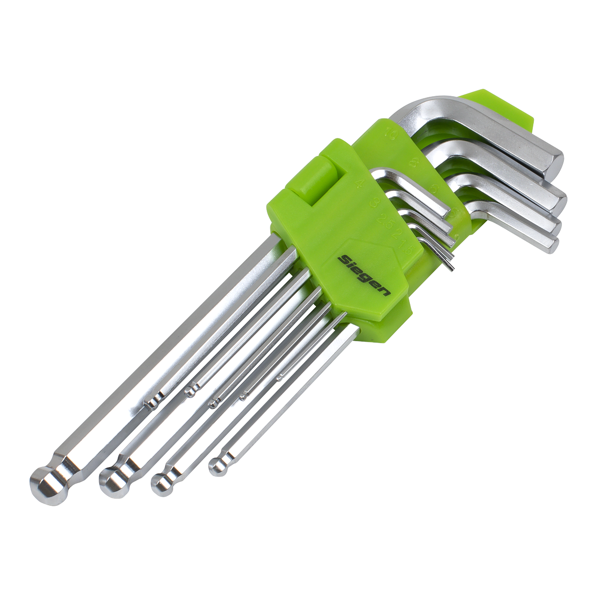 Sealey Hey Key Set Long Ball-End 9 Pieces Metric 1.5-10mm 62.5-177mm S01260