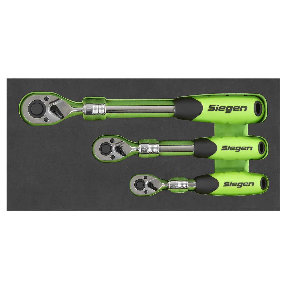 Sealey Siegen Extendable Ratchet Wrench Set Chrome Vanadium 3 Pieces S01285
