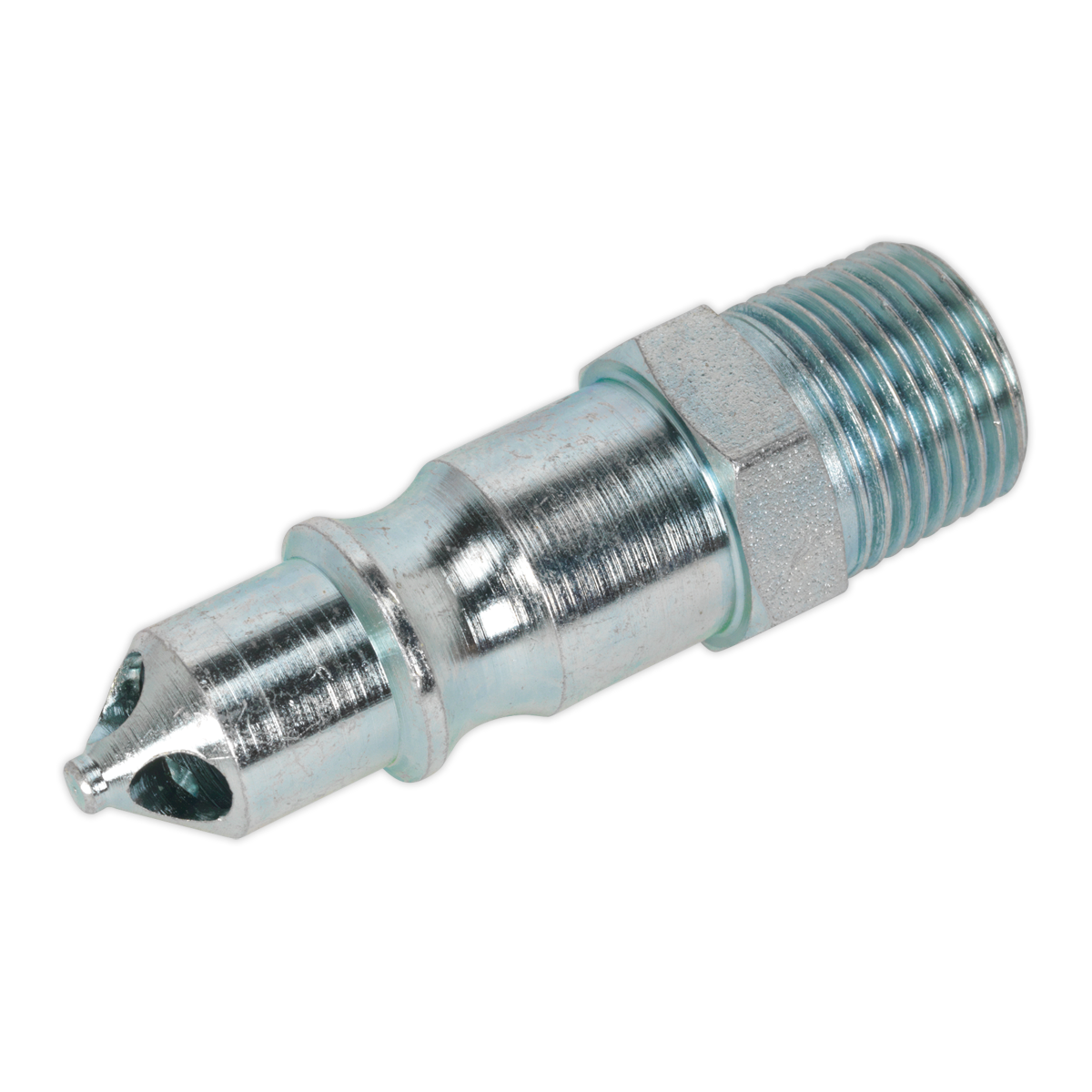 Sealey Screwed Adaptor Male 3/8" BSPT 100 PSI 100-117 CFM Silver Pack of 2 AC25