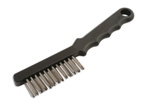LASER 4874 Brake Disc Brush 220mm Steel Bristles Non-Corrosive Nylon Handle