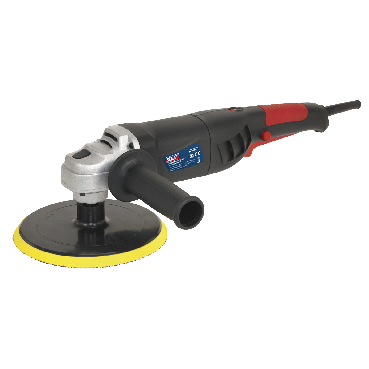 Sealey 240V 180mm Lightweight Polisher With Side Handle & Backing Pad ER1700P