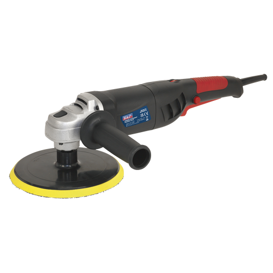 Sealey 240V 180mm Lightweight Polisher With Side Handle & Backing Pad ER1700P