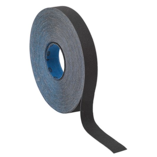 Sealey Emery Roll Tear Resistant Blue Twill 25mm x 25 Metres 40 Grit ER252540
