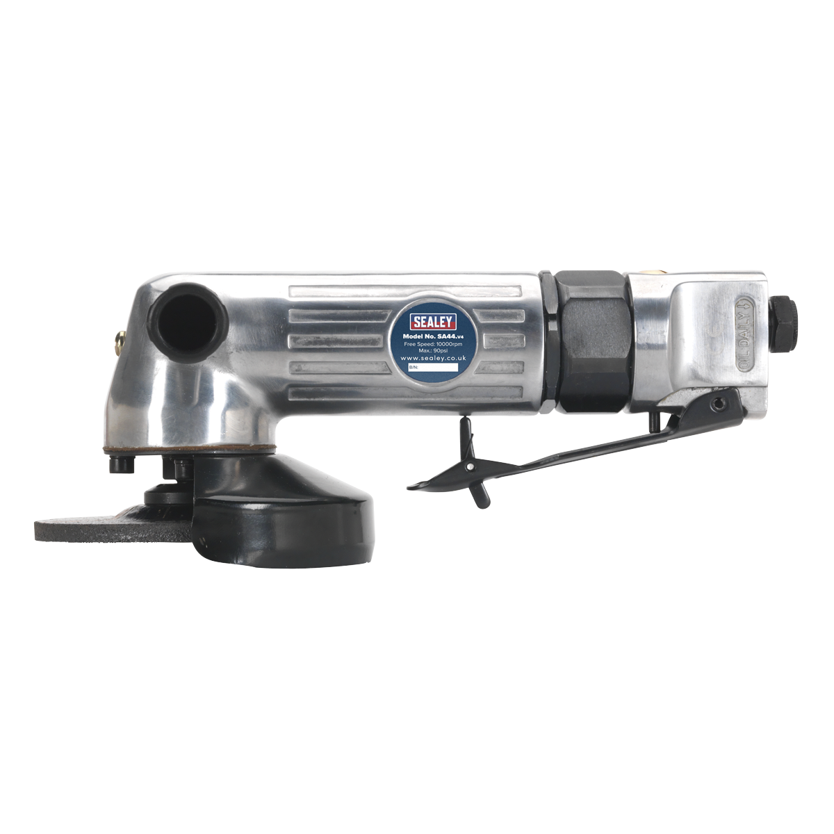 Sealey 100mm Air Angle Grinder Aluminium Body & Bevel Gear Housing SA44