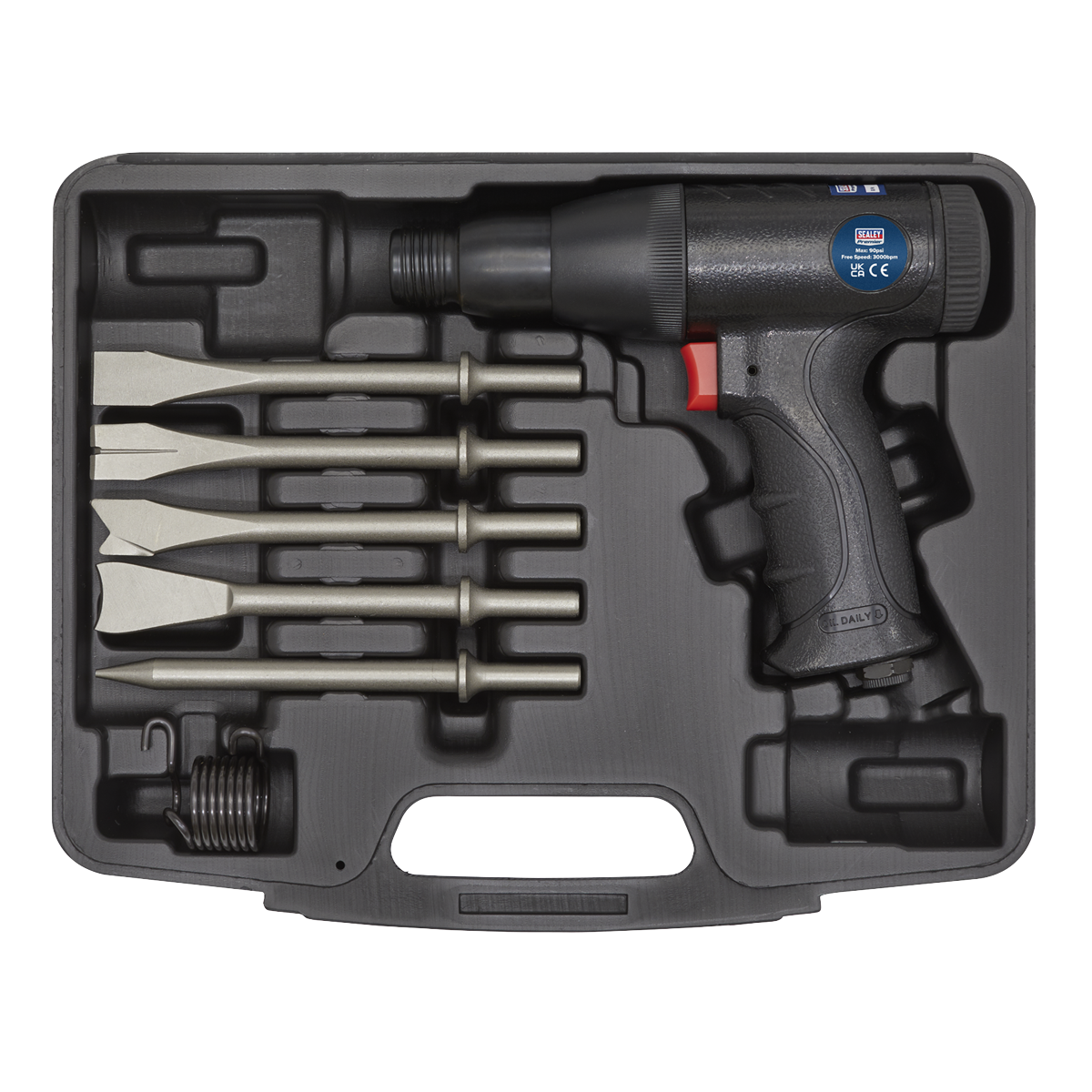 Sealey Air Hammer Kit Composite Premier - Long Stroke Low Vibration SA614