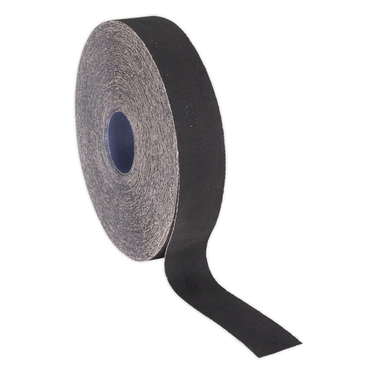 Sealey Emery Roll Tear Resistant Blue Twill 25mm x 50 Metres 40 Grit ER255040