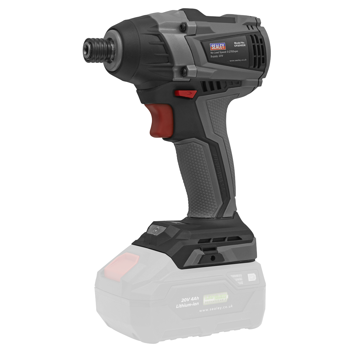 Sealey 20V SV20 Series 1/4" Hex Brushless Impact Driver - Body Only CP20VIDX