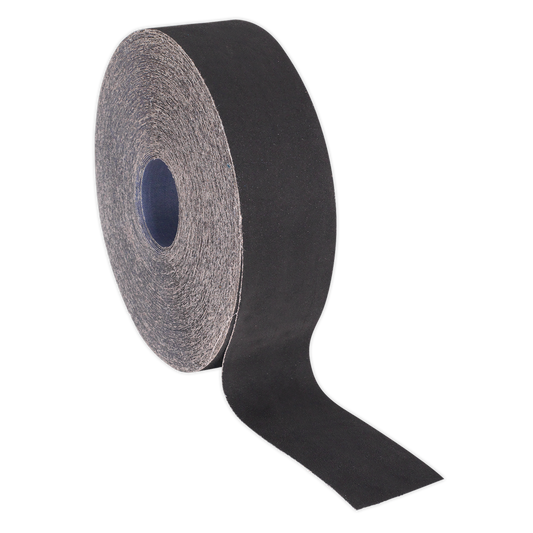 Sealey Emery Roll Tear Resistant Blue Twill 50mm x 50 Metres 80 Grit ER505080