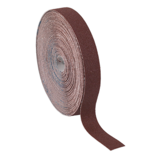 Sealey Emery Roll Tear Resistant Brown 25mm x 50 Metres 80 Grit ERB255080