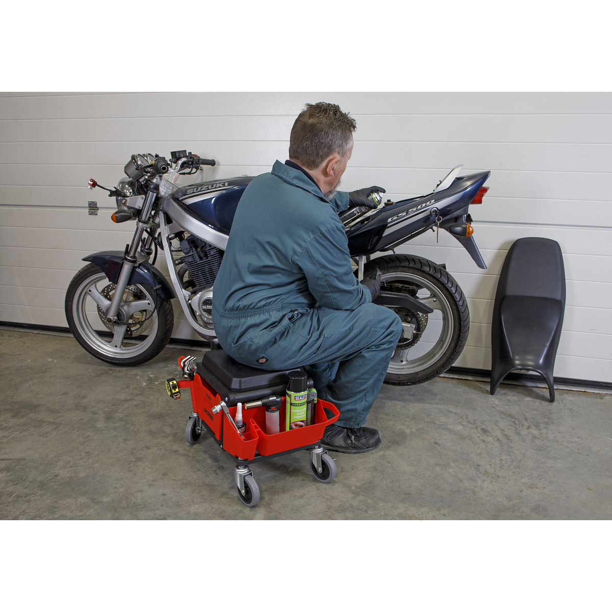 Sealey Mechanics Detailing Utility Seat Storage Trays & Sliding Drawer SCR92