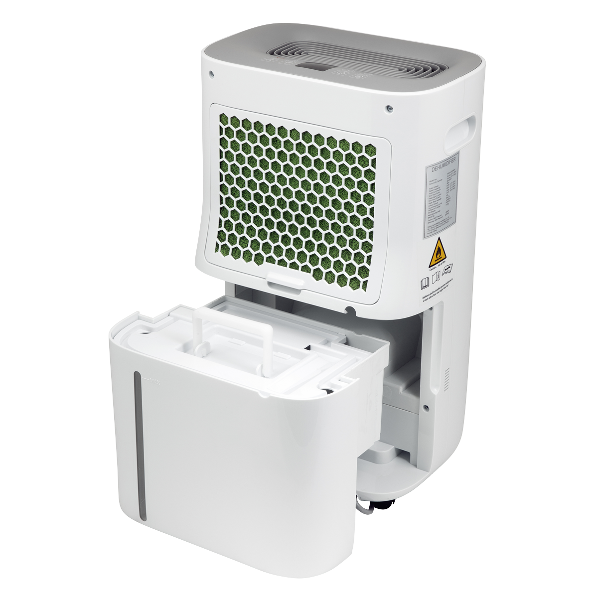 Sealey Portable Dehumidifier With Front Panel Indicator Light 20L White SDH20