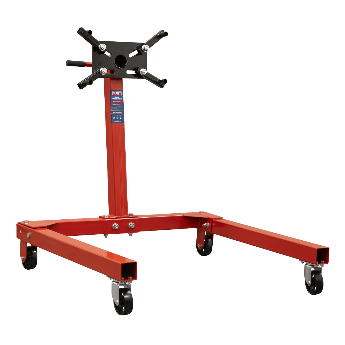 Sealey Engine Stand With Fully Adjustable Mounting Arms 550kg Red ES550