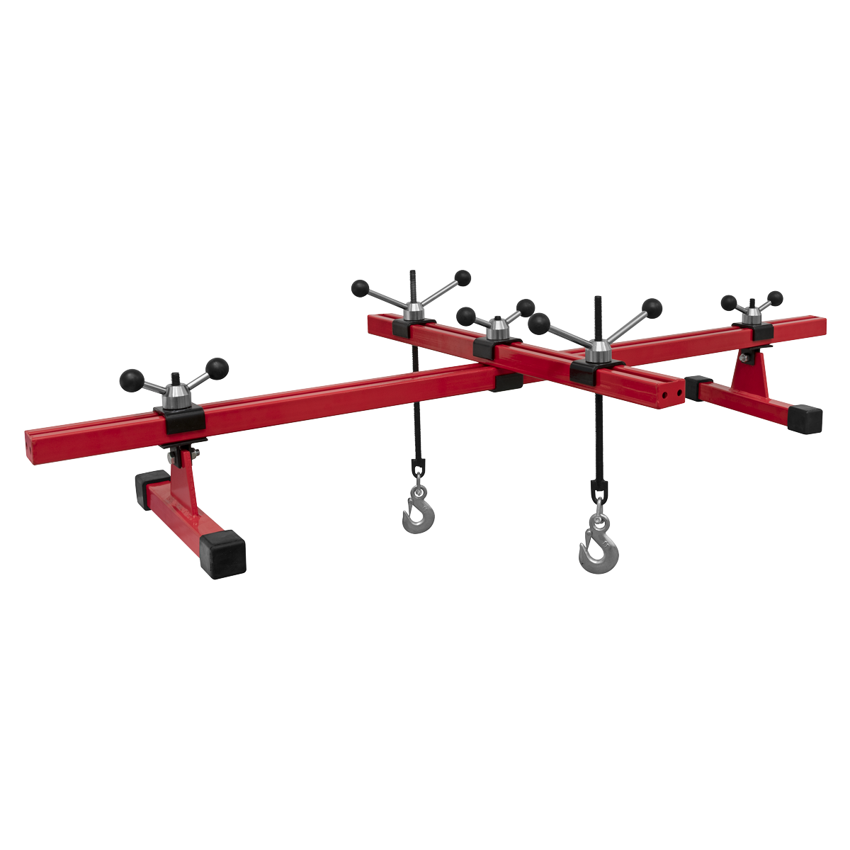 Sealey 500kg Engine Support Beam With Cross Beam On Rubber Feet Red ES601