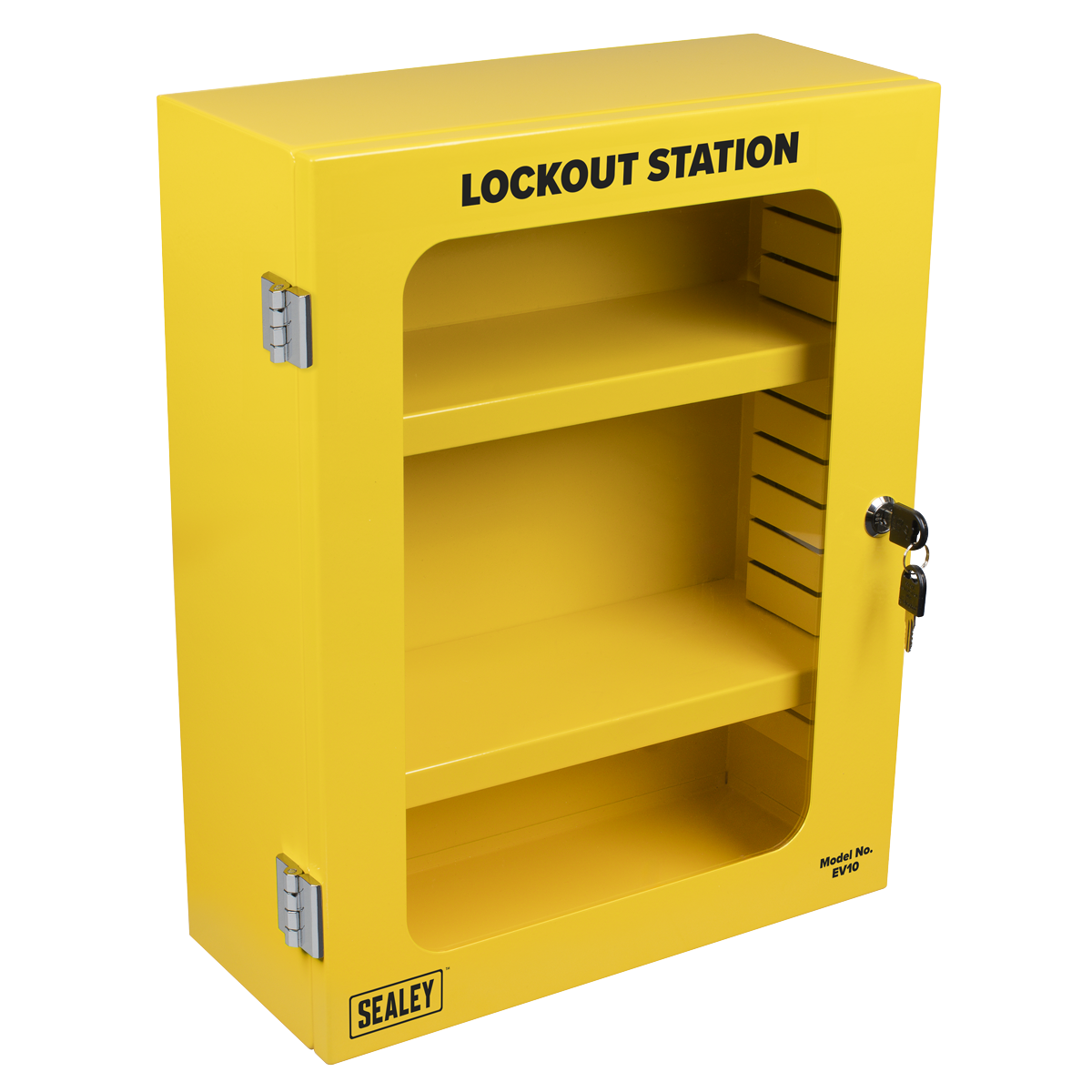 Sealey Safety Lockout Cabinet 2 Shelves With Wall Mount Fixings 2 Keys EV10
