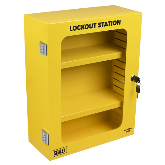 Sealey Safety Lockout Cabinet 2 Shelves With Wall Mount Fixings 2 Keys EV10