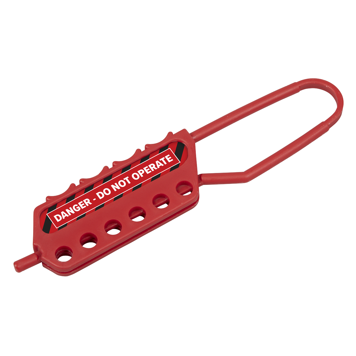 Sealey Insulation Safety Lockout Hasp Red 30mm Jaw Up To 6mm Shackles EV13