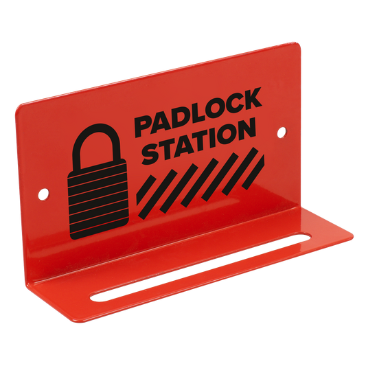 Sealey Padlock Station 140 x 40 x 80mm Up To 6 Safety Lockout Padlocks EV14