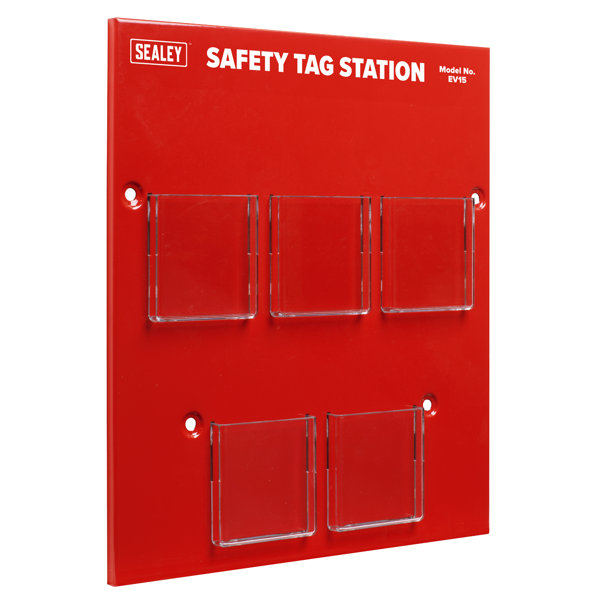 Sealey Safety Tag Station 86 x 15 x 90mm Wall Mountable High Grade Steel EV15