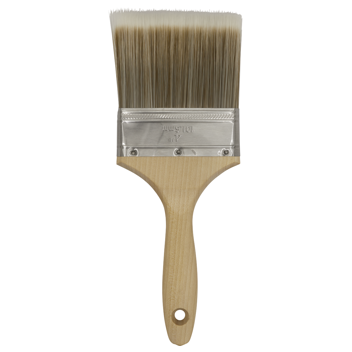 Sealey Wooden Handle Paint Brush 100mm Stainless Steel Multipurpose SPBS100W