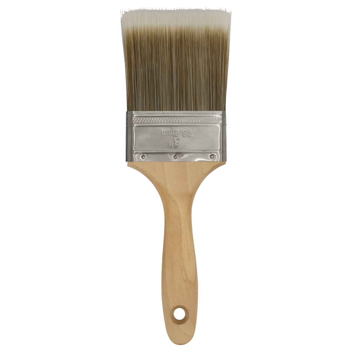 Sealey Wooden Handle Paint Brush 76mm No Bristle Loss Multipurpose SPBS76W