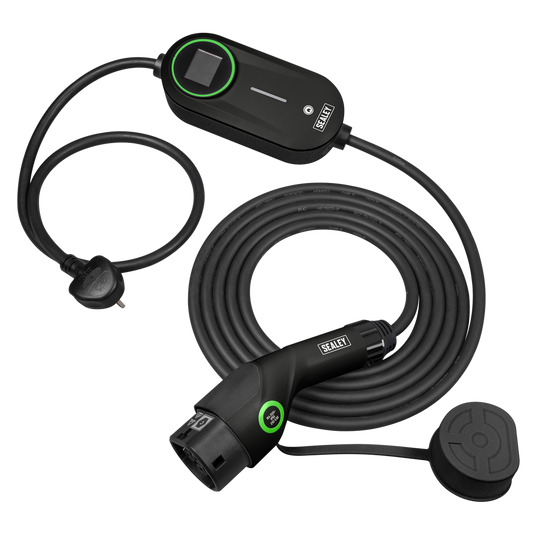 Sealey Portable EV Charger Type 2 To UK 3-Pin Plug 3.5kW 5m Cable EVAC2