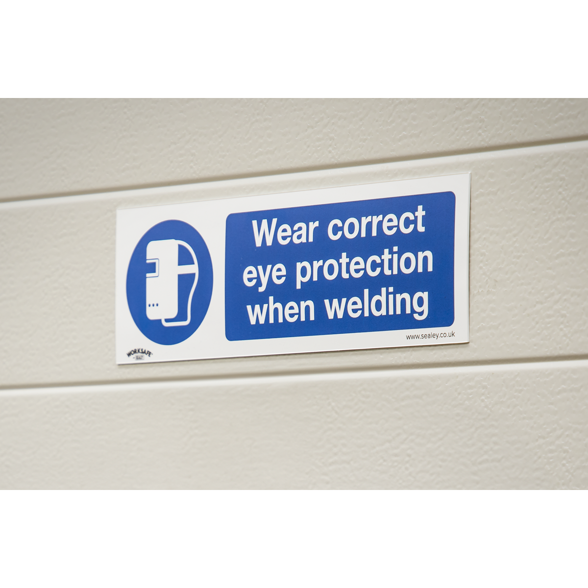 Sealey Mandatory Safe Sign Wear Eye Protection When Welding Rigid Plastic SS54P1