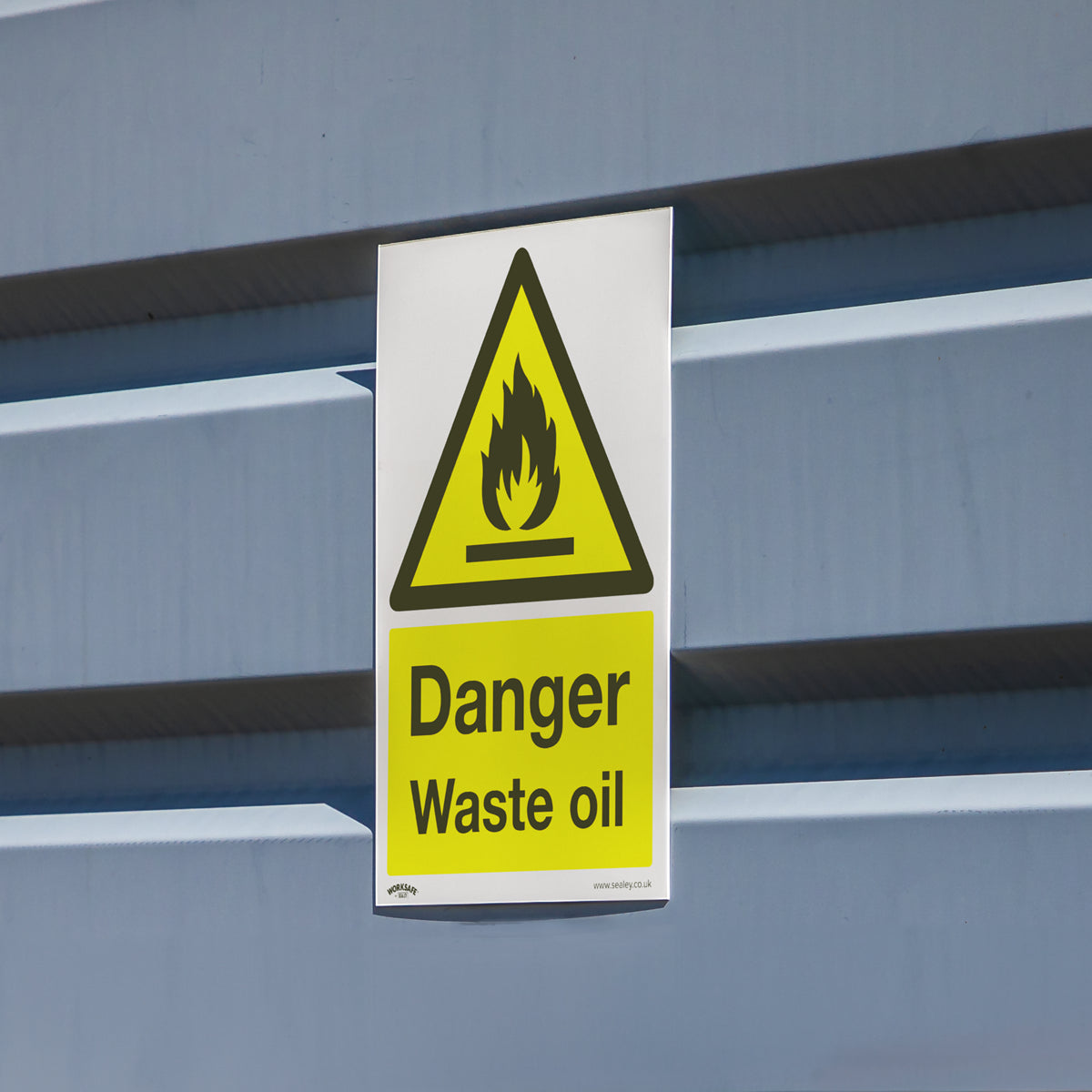 Sealey Warning Safety Sign Danger Waste Oil - Self-Adhesive Vinyl x1 SS60V1