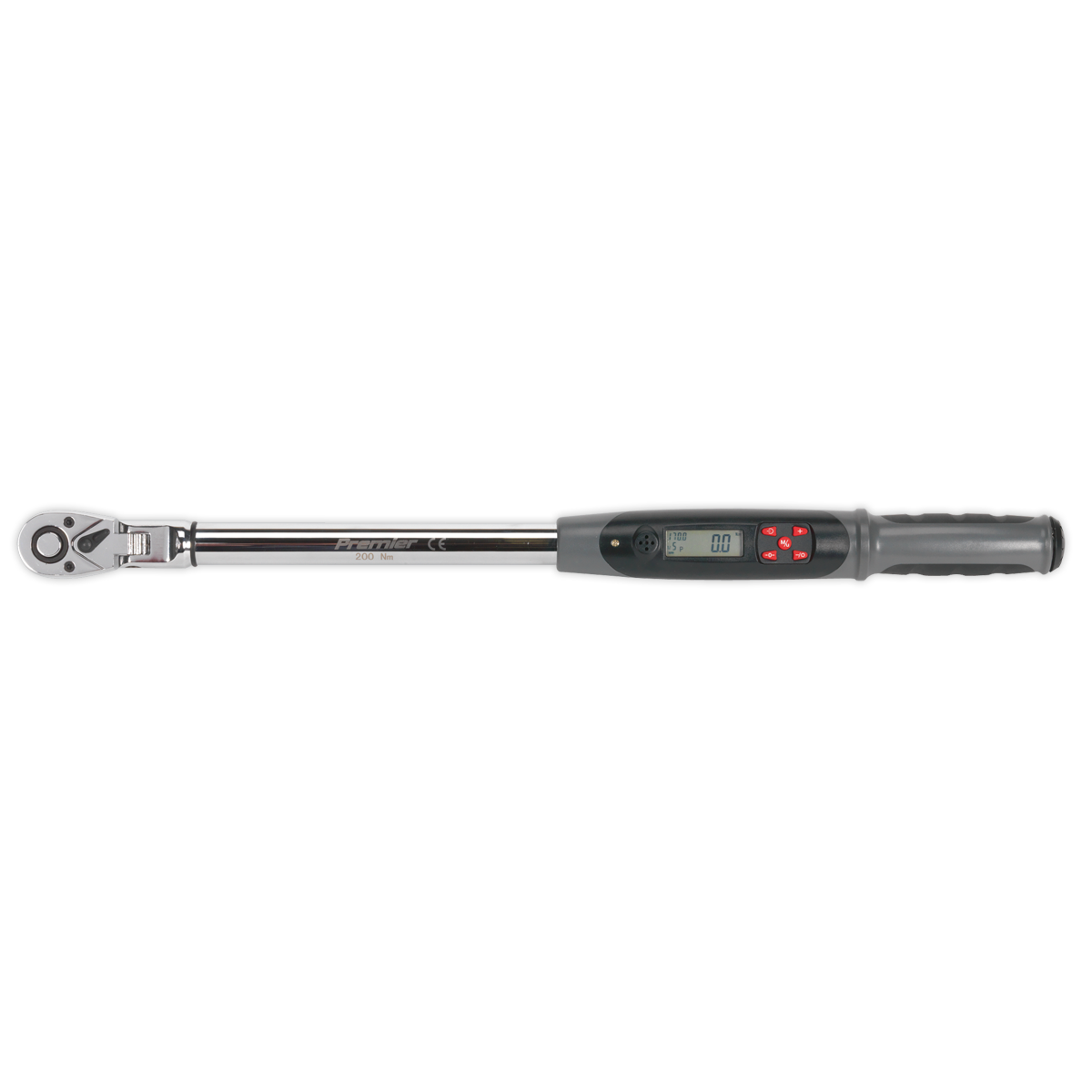 Sealey Flexi-Head Angle Torque Wrench Digital 1/2" Square Drive 20-200Nm STW309