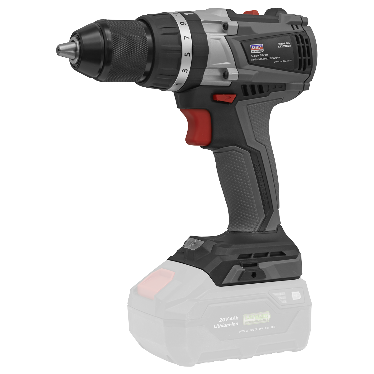 Sealey 20V SV20 Series Ø13mm Brushless Combination Drill - Body Only CP20VDDX