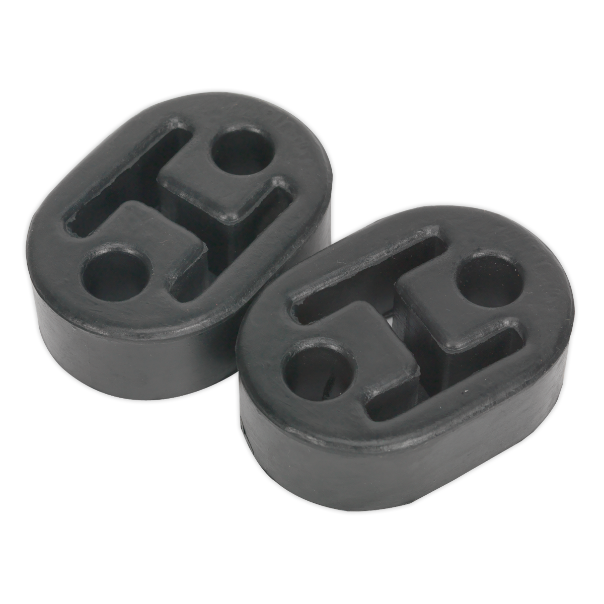 Sealey Exhaust Mounting Rubbers L60 x D41 x H20 24mm Pack Of 2 - Black EX02