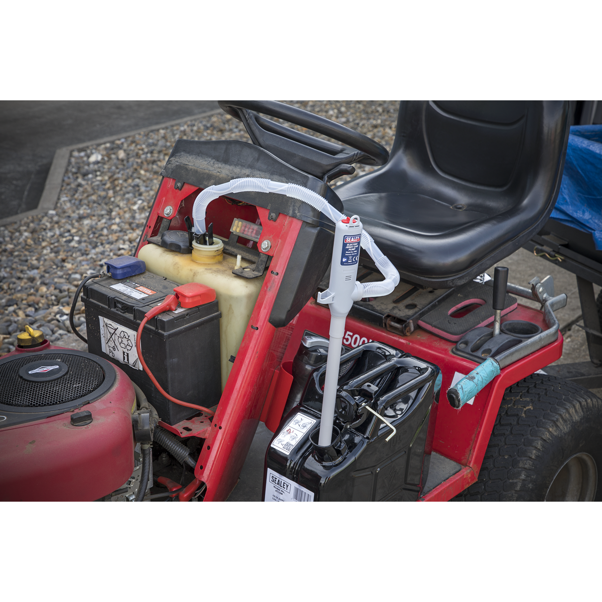 Sealey Jerry Can Syphon Pump Battery Powered Diesel Water Oil Fluid TP80