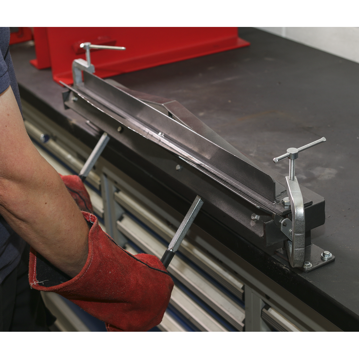 Sealey 700mm Sheet Metal Folder Vice/Bench Mounting Adjustable Fold Plate TS01