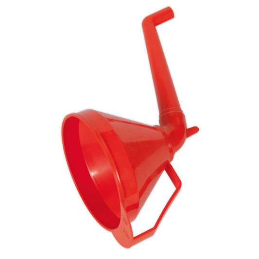 Sealey Ø160mm Funnel With Fixed Offset Spout & Filter - Polyethylene F16
