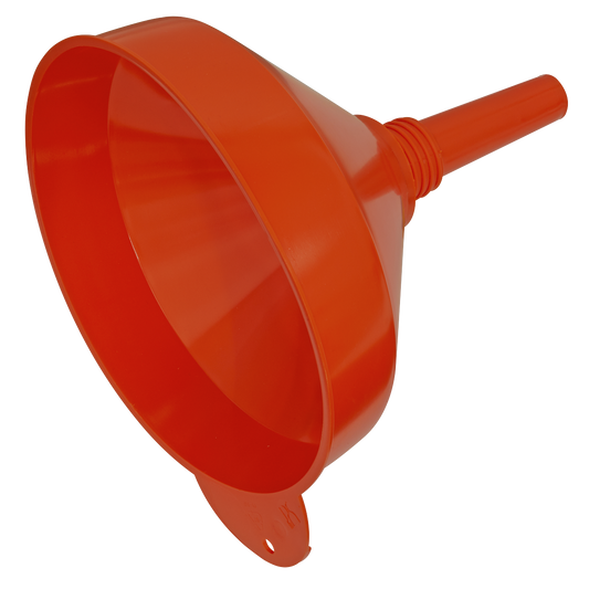 Sealey Ø200mm Fixed Spout Funnel With Filter & Rigid Straight Spout F2