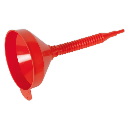 Sealey Flexi-Spout Funnel Medium 200mm With Removable Brass Filter & Handle F2F