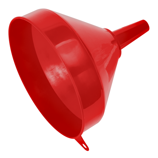 Sealey Ø250mm Large Fixed Spout Funnel With Integral Side Hook - Orange F5