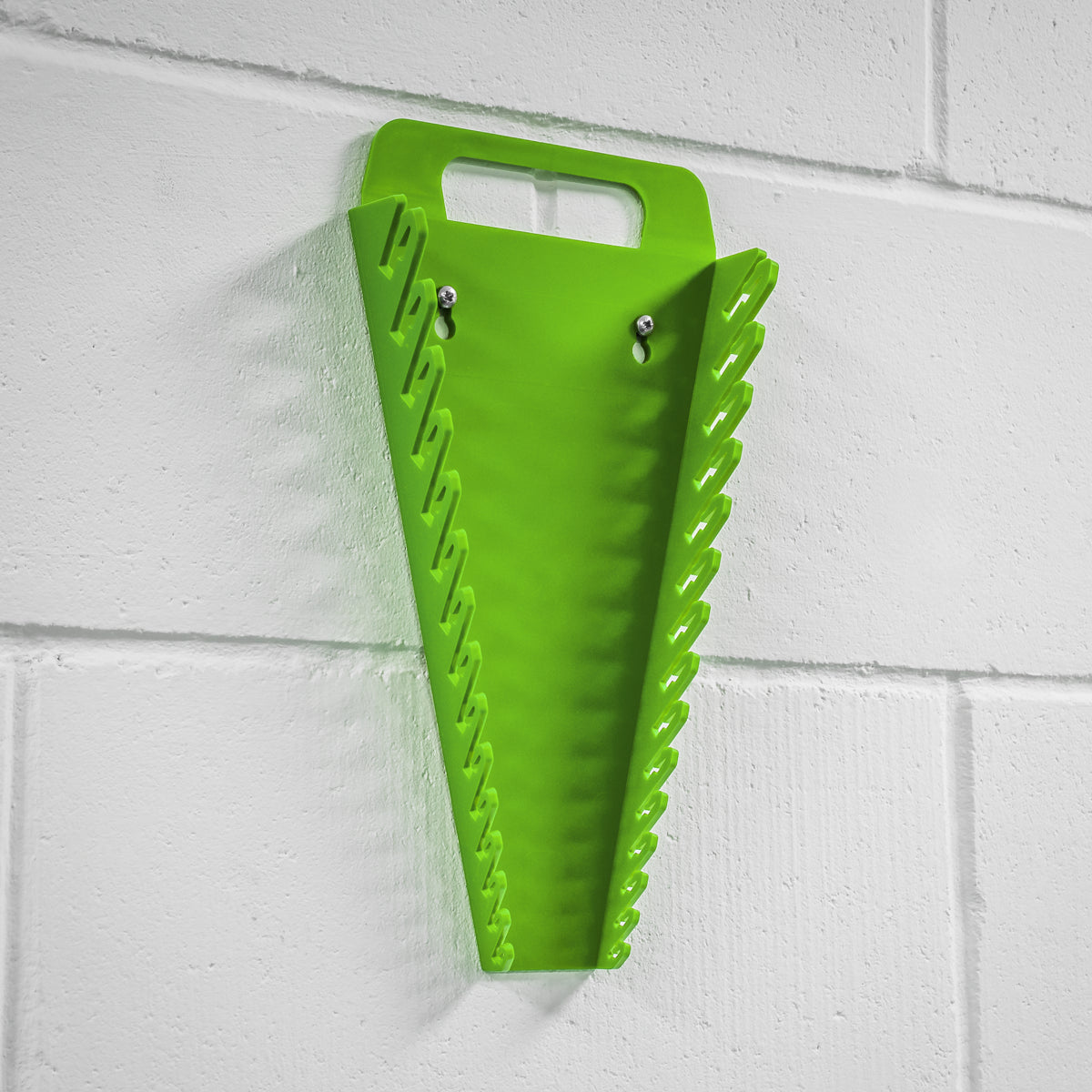 Sealey Premier Spanner Rack 15 Capacity Hi Vis Green Hand Tool Storage WR08HV