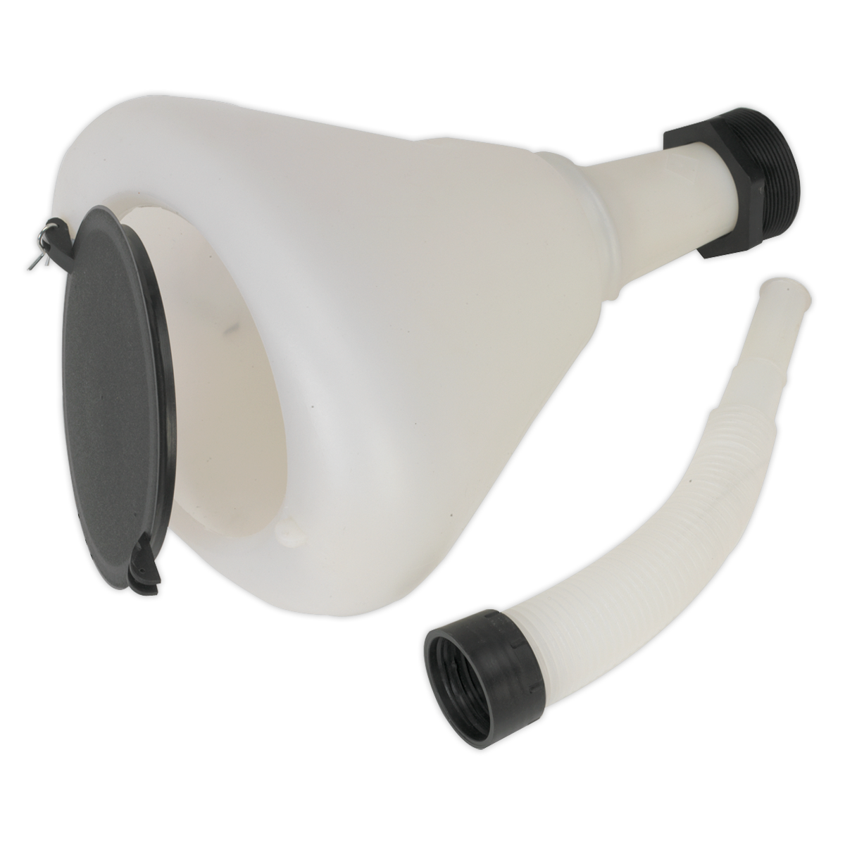 Sealey Heavy Duty Polyethylene Funnel With Closing Lid Ø240mm White F99240