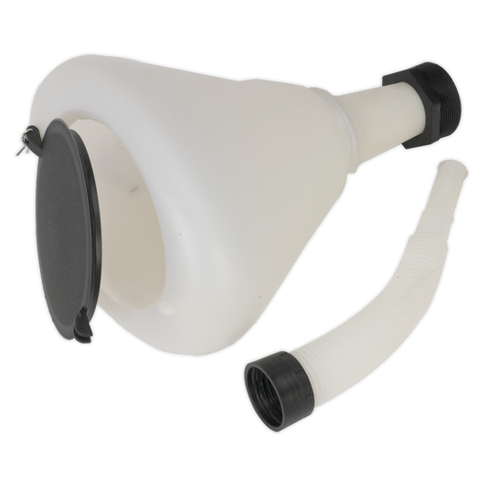 Sealey Heavy Duty Polyethylene Funnel With Closing Lid Ø240mm White F99240