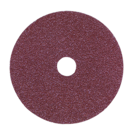 Sealey Sanding Disc Fibre Paper Backed Ø100mm 50 Grit Pack of 25 Pieces FBD10050