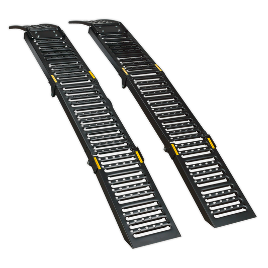 Sealey Powder Coated Steel Folding Loading Ramps 500kg Capacity per Pair FCR500