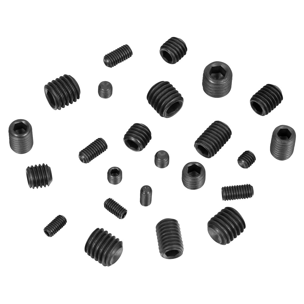 Sealey Grub Screw Assortment With Partitioned Box 250 Pcs M4-M10 DIN 916 AB045GS
