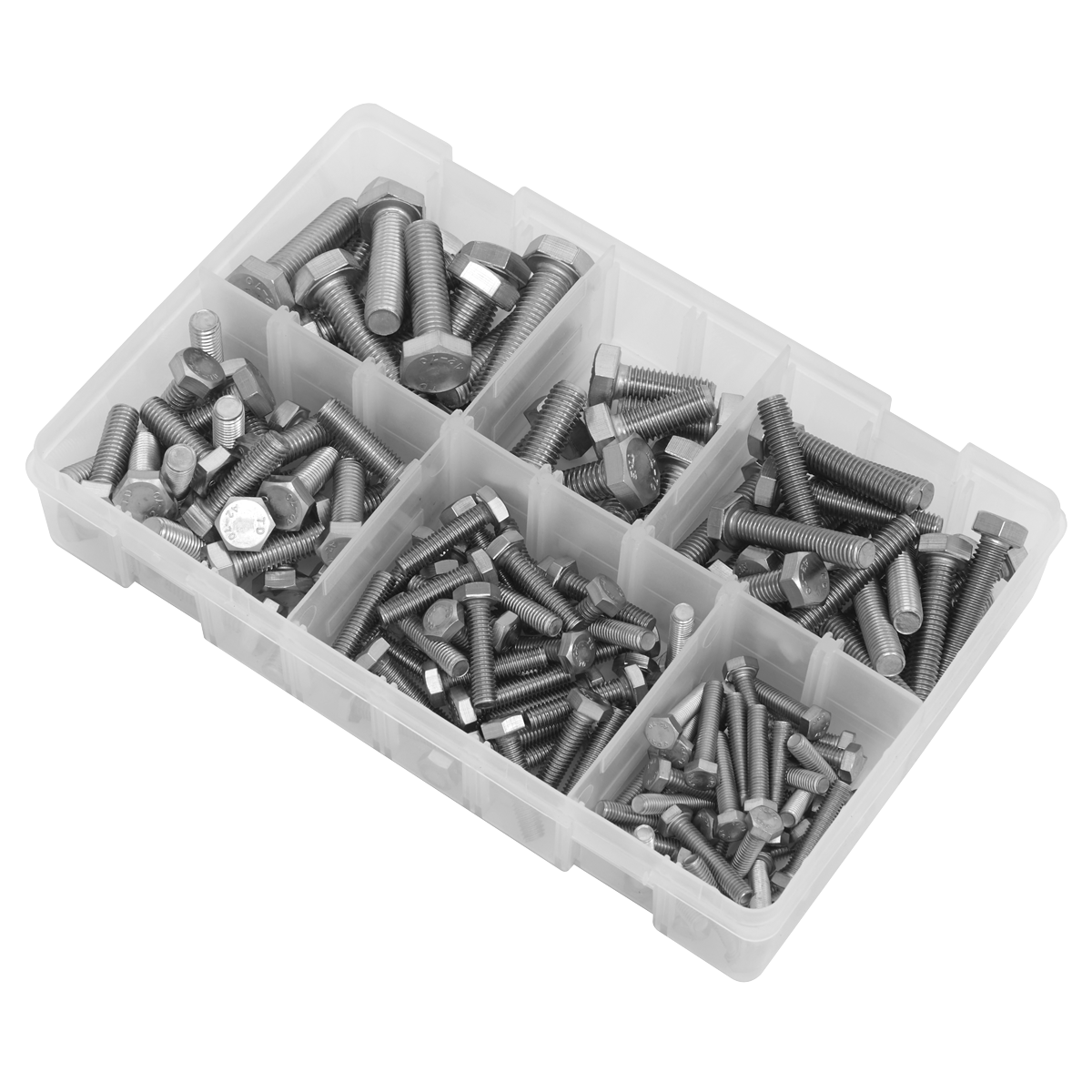 Sealey Stainless Steel Setscrew Assortment 150 Pieces Screws M5-M10 AB078SS