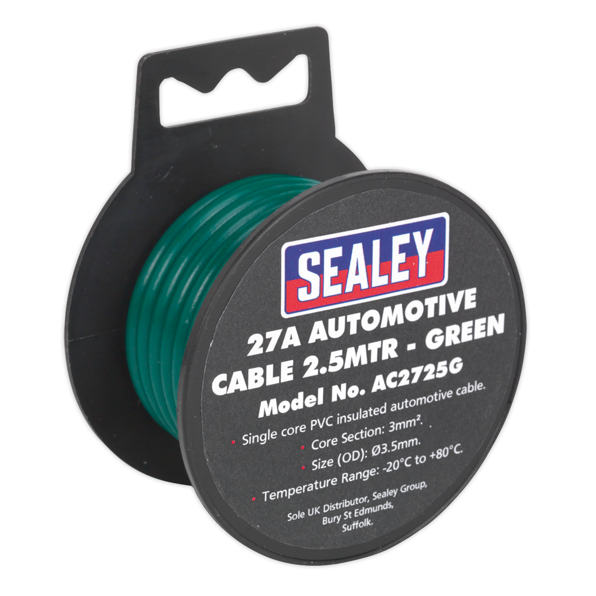 Sealey Clip Strip Deal Car Automotive Cable Thick Wall 5A-27A 2.5m-7m ACSET