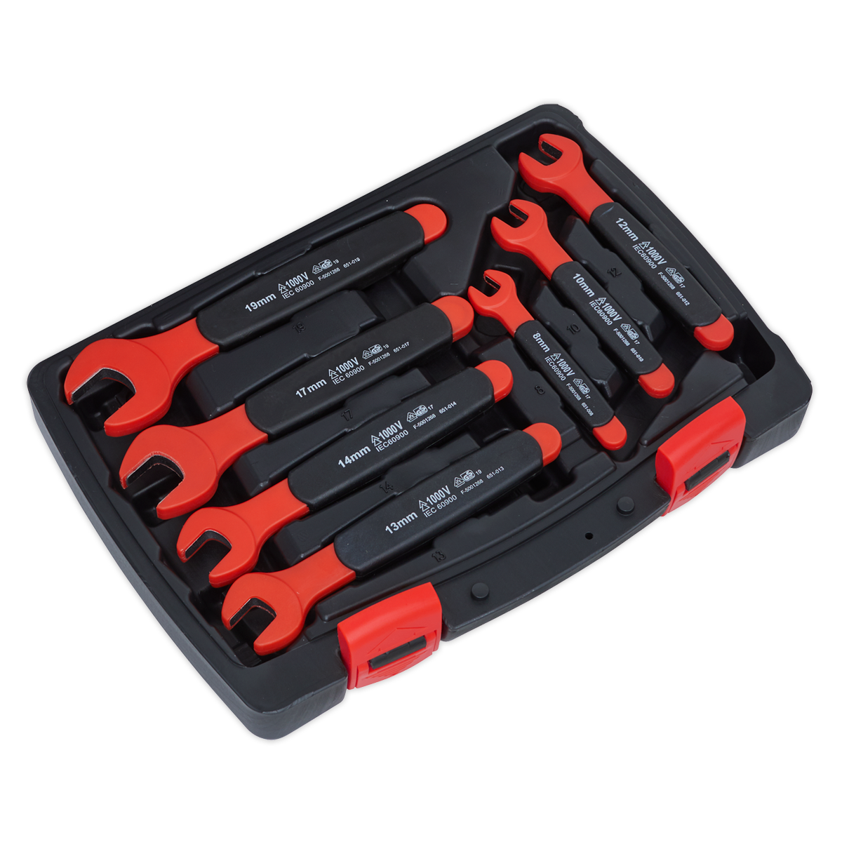 Sealey Insulated Open End Spanner 7 Pieces Set VDE Approved EN 60900 AK63171
