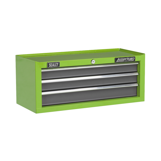 Sealey Green/Grey Mid Tool Box 3 Drawers With Ball Bearing Slides AP22309BBHV