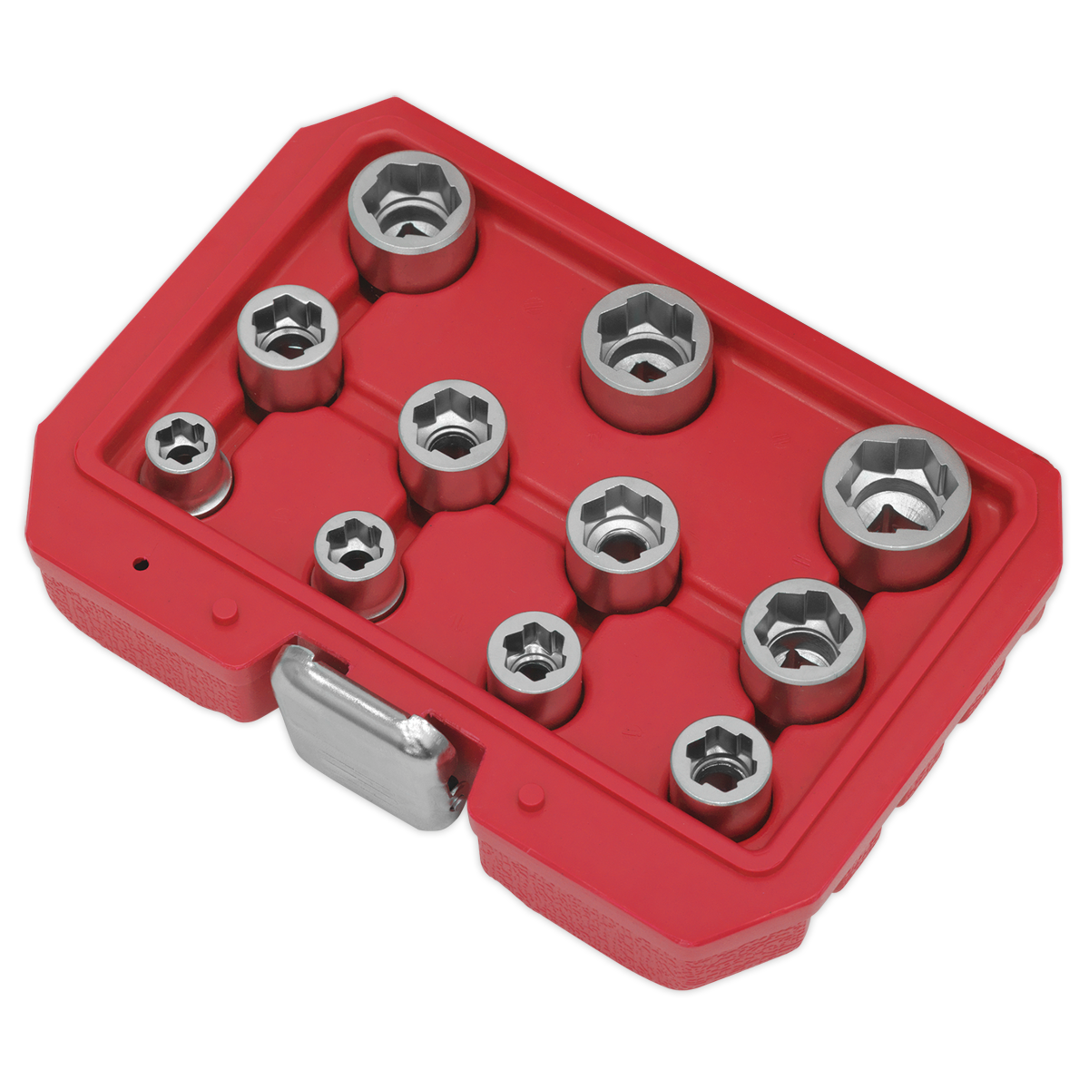 Sealey Bolt Extractor Socket Set 11 Pieces 3/8" Square Drive Metric AK7281